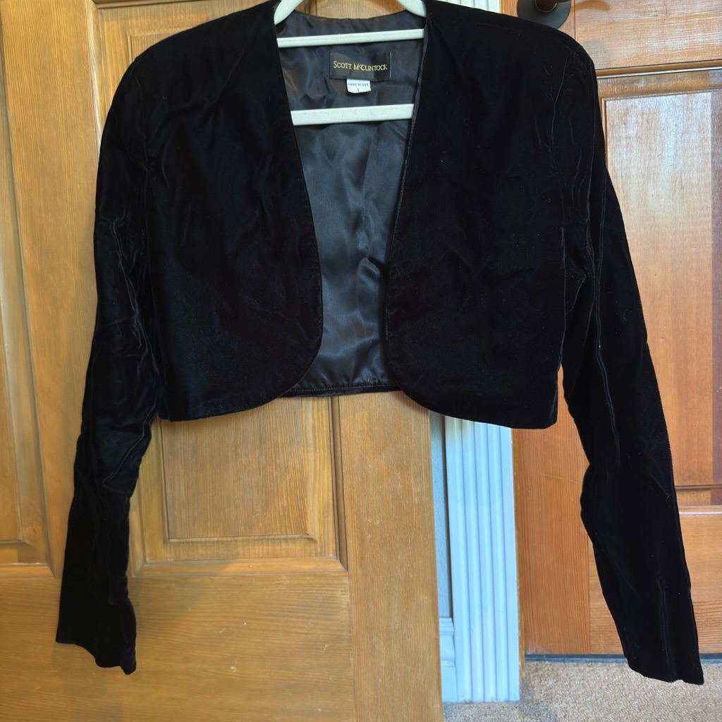 Scott Mcclintock Black Velvet Blazer Elegant Evening Wear